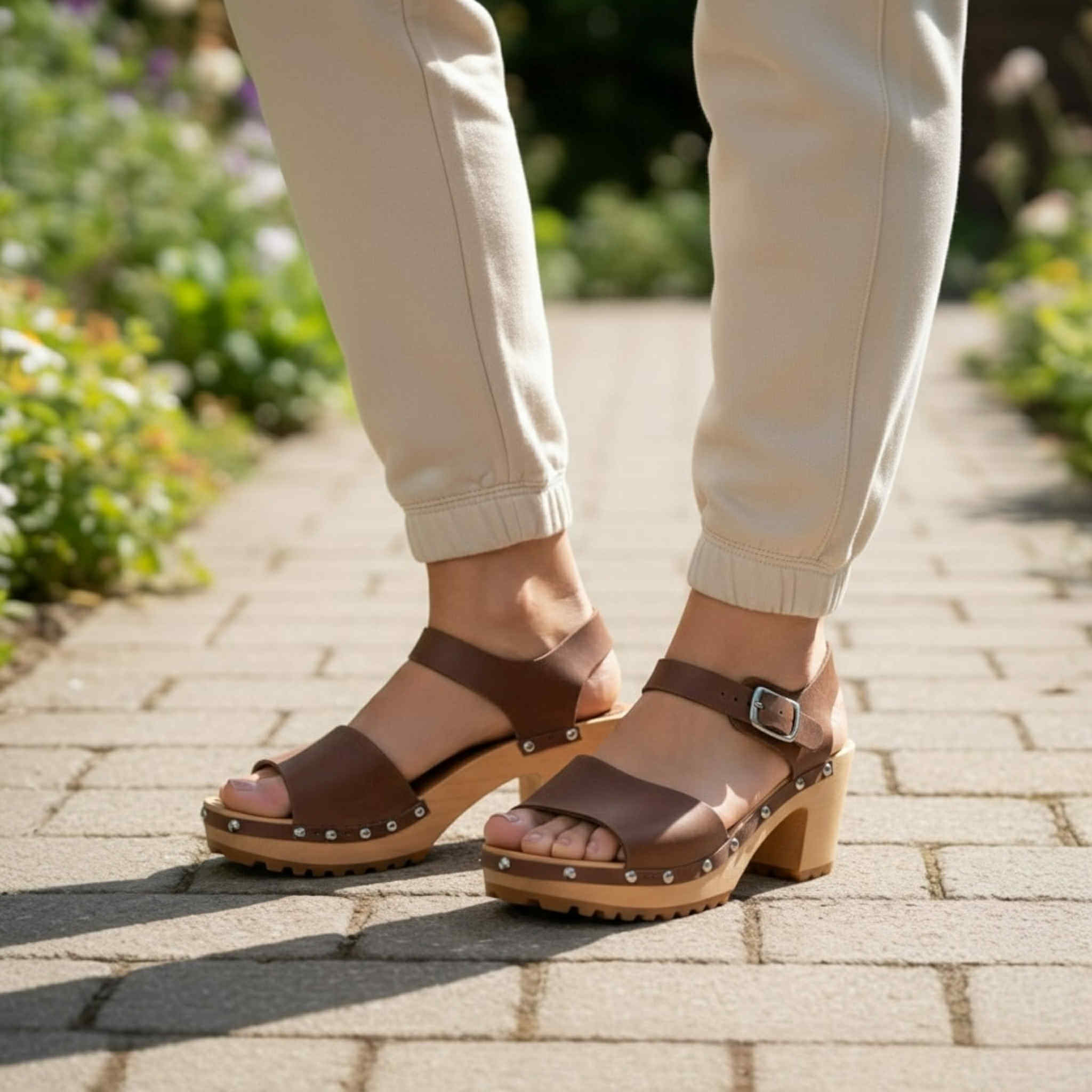 Damskie chodaki z paskiem Naturfeet SKO1BR - zdjecie 5