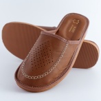 Kapcie męskie z perforacją Naturfeet PMC2BR brązowe