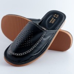 Kapcie męskie z perforacją Naturfeet PMC2BL czarne