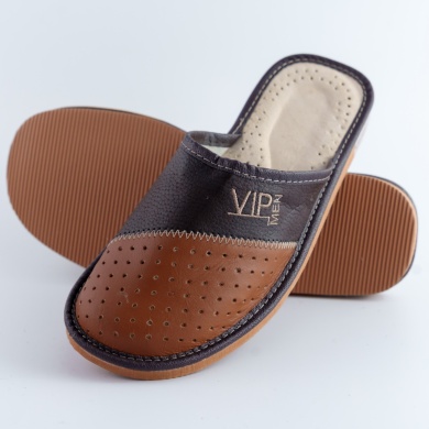 Kapcie męskie Naturfeet PMC6 brązowe