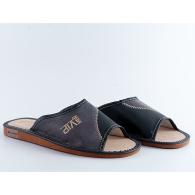 Kapcie męskie Naturfeet PMO6 skórzane z odkrytymi palcami - zdjecie 2