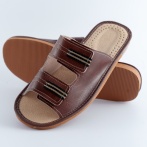 Męskie klapki Naturfeet PMO9 na rzep - kapcie idealne na wysokie podbicie i haluksy