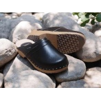 Chodaki damskie na drewnianym obcasie Naturfeet DKC2BL czarne - zdjecie 7