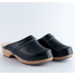 Chodaki damskie na drewnianym obcasie Naturfeet DKC2BL czarne - zdjecie 4