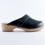 Chodaki damskie na drewnianym obcasie Naturfeet DKC2BL czarne - zdjecie 3