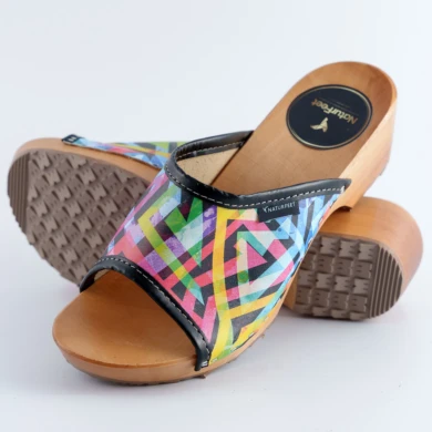 Drewniaki damskie Naturfeet DKO6PC wielokolorowe