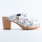 Drewniaki damskie w kwiaty Naturfeet DH5WH białe - zdjecie 5