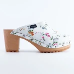 Drewniaki damskie w kwiaty Naturfeet DH5WH białe - zdjecie 5