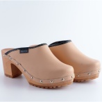 Drewniaki damskie na obcasie Naturfeet DH2PE brzoskwiniowe - zdjecie 4