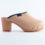 Drewniaki damskie na obcasie Naturfeet DH2PE brzoskwiniowe - zdjecie 5