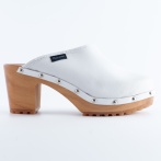 Drewniaki damskie na obcasie Naturfeet DH2WH białe - zdjecie 4