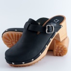 Damskie Chodaki Naturfeet DH8BL z Naturalnej Skóry Bydlęcej - Czarne