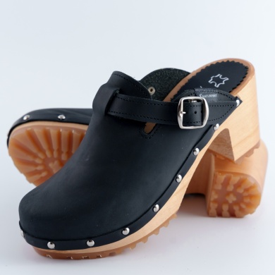 Damskie Chodaki Naturfeet DH8BL z Naturalnej Skóry Bydlęcej - Czarne