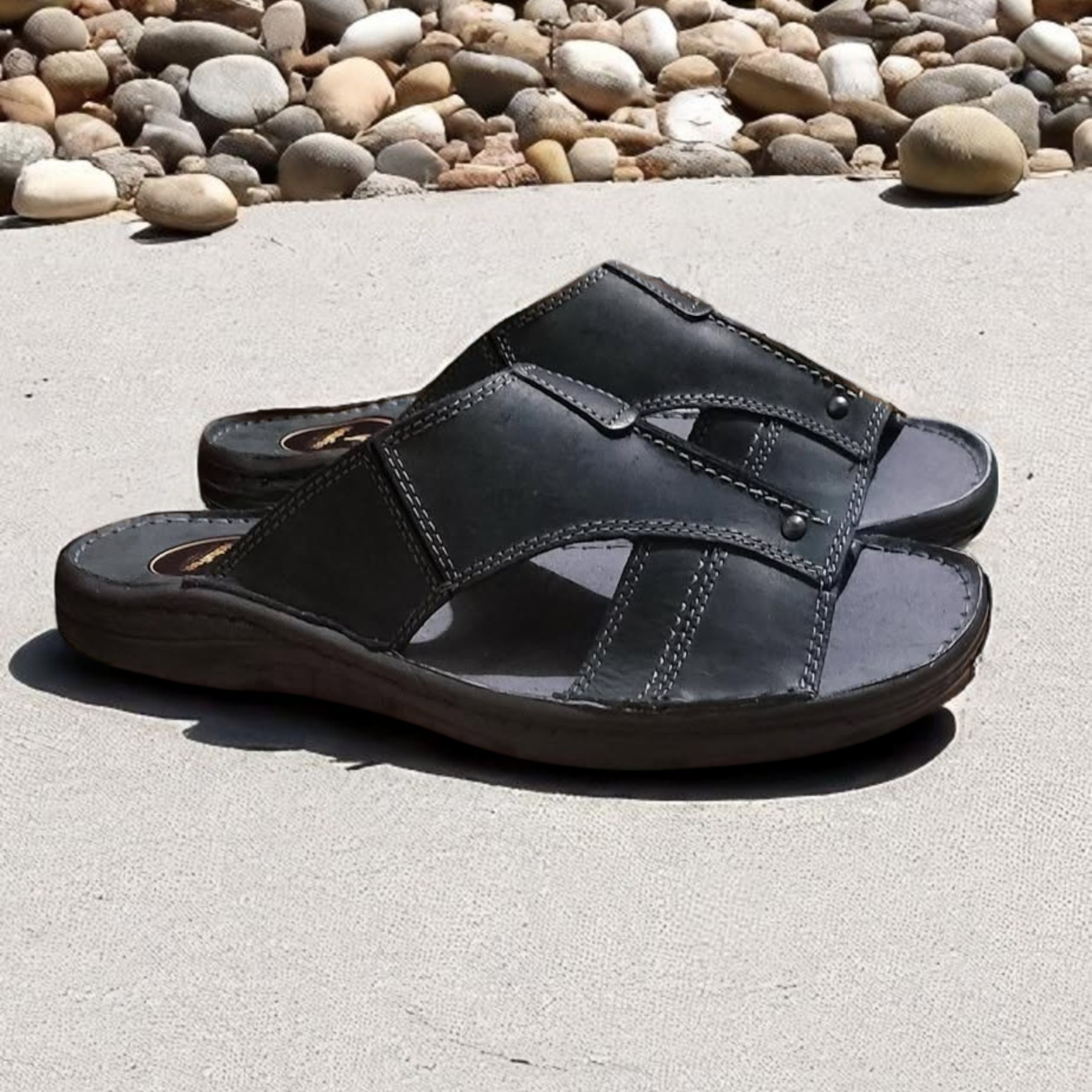 Klapki i sandały męskie Naturfeet KMO1BL czarne - zdjecie 8