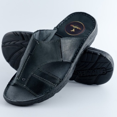 Klapki i sandały męskie Naturfeet KMO1BL czarne