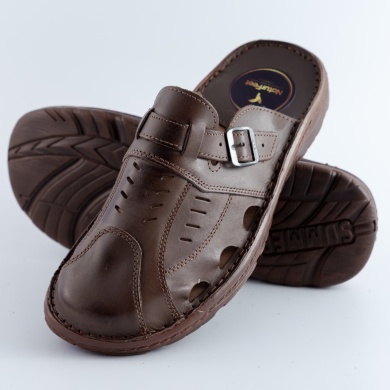 Klapki męskie z regulacją Naturfeet KMC5OL oliwkowe