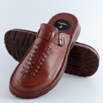 Skórzane Klapki Męskie Naturfeet KMC7BR z Zapięciem - Klasyka i Jakość