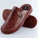 Klapki i sandały męskie Naturfeet KMC2BR brązowe