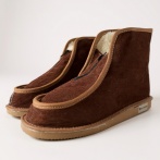 Kapcie Naturfeet BU8 na zamek skóra zamszowa damskie i męskie bambosze z wełny wysokie - zdjecie 2