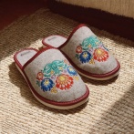 Kapcie damskie z haftem Naturfeet PKC10 - zdjecie 6