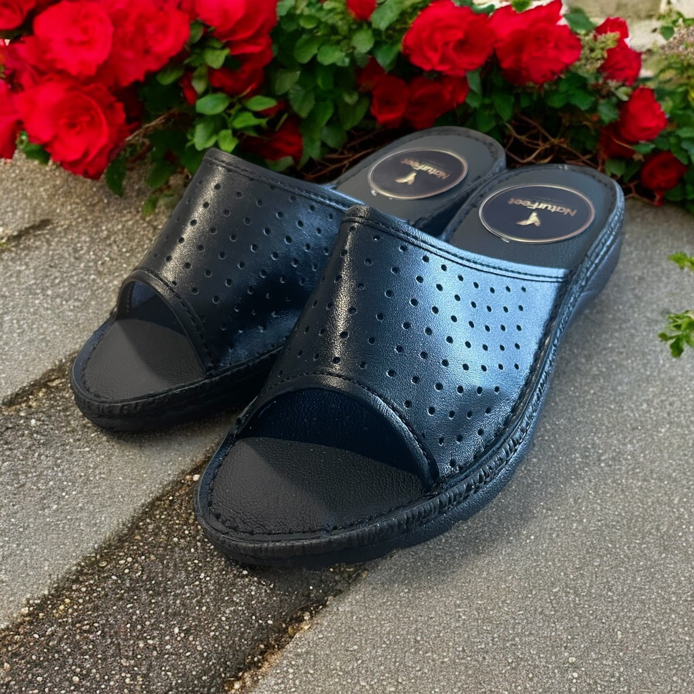 Klapki i sandały damskie Naturfeet KKO2BL czarne - zdjecie 4