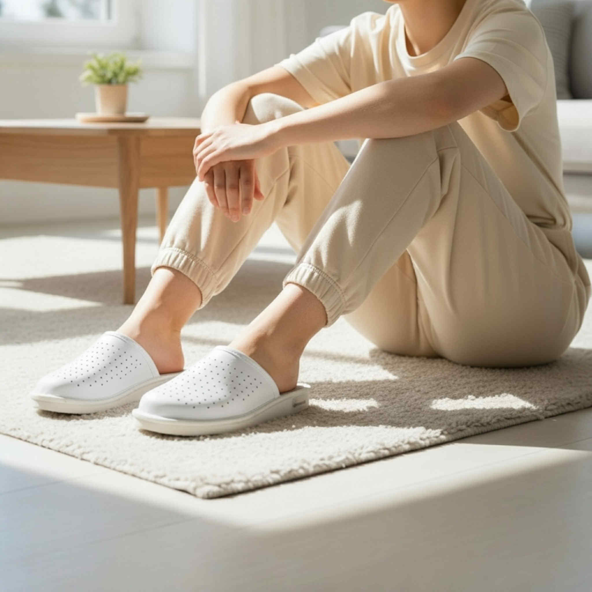 Klapki medyczne z perforacją Naturfeet MPK2WH białe - zdjecie 5