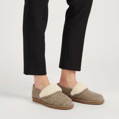 Kapcie z filcu Naturfeet PBK2BR brązowe - zdjecie 2