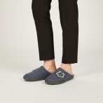 Bambosze damskie z kwiatkiem Naturfeet PBK4NV granatowe - zdjecie 2