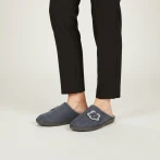 Bambosze damskie z kwiatkiem Naturfeet PBK4NV granatowe - zdjecie 2