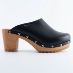 Drewniaki damskie na obcasie Naturfeet DH2BL czarne - zdjecie 5