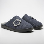 Bambosze damskie z kwiatkiem Naturfeet PBK4NV granatowe