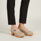 Drewniaki damskie na obcasie Naturfeet DH2BE beżowe - zdjecie 2