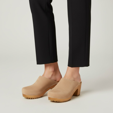 Damskie chodaki Naturfeet DH8BE z naturalnej skóry zamszowej - beżowe - zdjecie 2