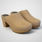 Damskie chodaki Naturfeet DH8BE z naturalnej skóry zamszowej – beżowe