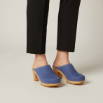 Damskie chodaki Naturfeet DH8BU z naturalnej skóry zamszowej - niebieskie - zdjecie 2