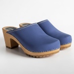 Damskie chodaki Naturfeet DH8BU z naturalnej skóry zamszowej – niebieskie