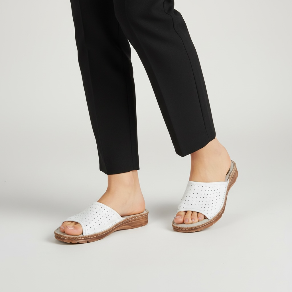 Klapki i sandały damskie Naturfeet KKO2WH białe - zdjecie 2