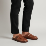 Sandały męskie z klamrą Naturfeet KMC10 brązowe - zdjecie 2