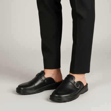 Klapki i sandały męskie Naturfeet KMC2BL czarne - zdjecie 2