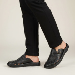 Klapki męskie z regulacją Naturfeet KMC5BL czarne - zdjecie 2