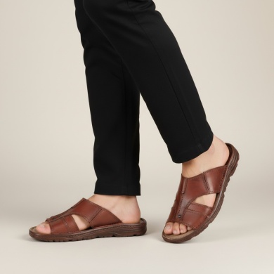 Klapki i sandały męskie Naturfeet KMO1BR brązowe - zdjecie 2