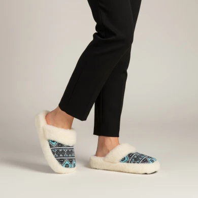 Bambosze damskie Naturfeet PBK1BL niebieskie - zdjecie 2