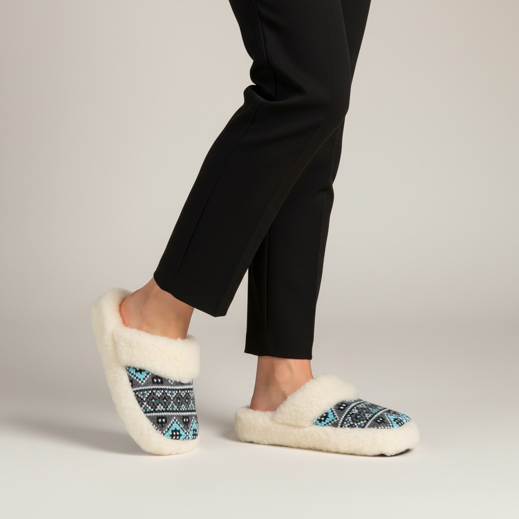 Bambosze damskie Naturfeet PBK1BL niebieskie - zdjecie 2