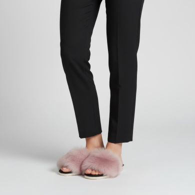 Kapcie damskie z futerkiem Naturfeet PKO6PI różowe - zdjecie 2