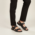 Klapki i sandały męskie Naturfeet SM1BL czarne - zdjecie 2