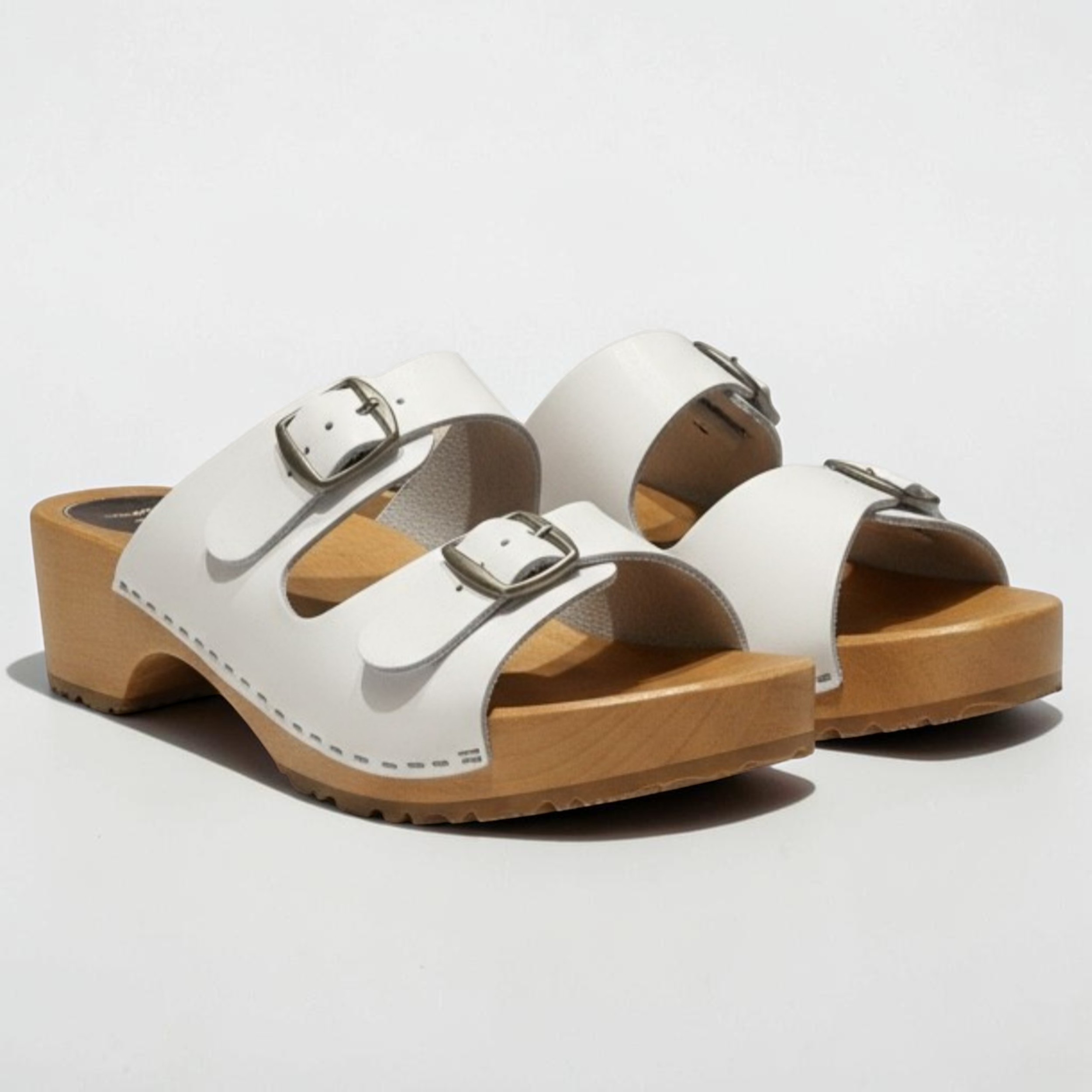 Damskie klapki Naturfeet - skóra naturalna | 2 klamry | czerwone KKO4WH