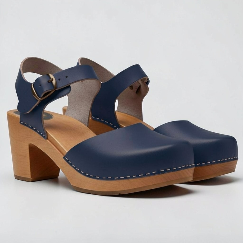 Drewniane sandały damskie z paskiem Naturfeet beżowe